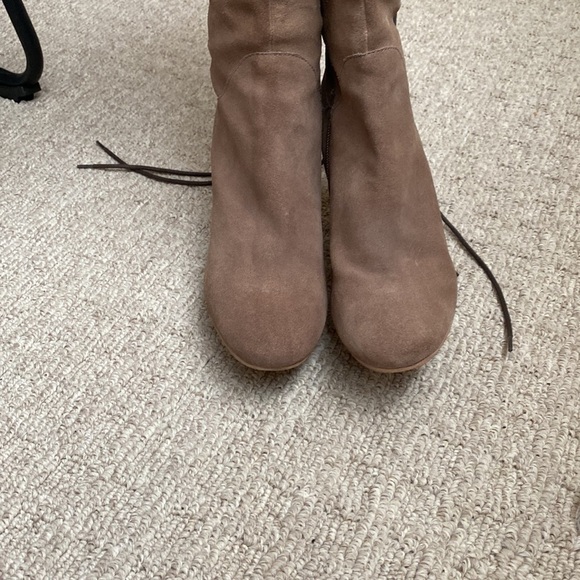 Steve Madden Revolvee Over the Knee Suede Leather Lace Up Block Heel Boho Boots - Picture 6 of 9